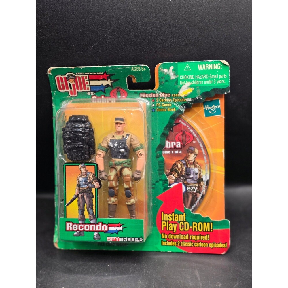 GI Joe vs Cobra Spy Troops Recondo Action Figure Mission Disc #1 Hasbro 2003